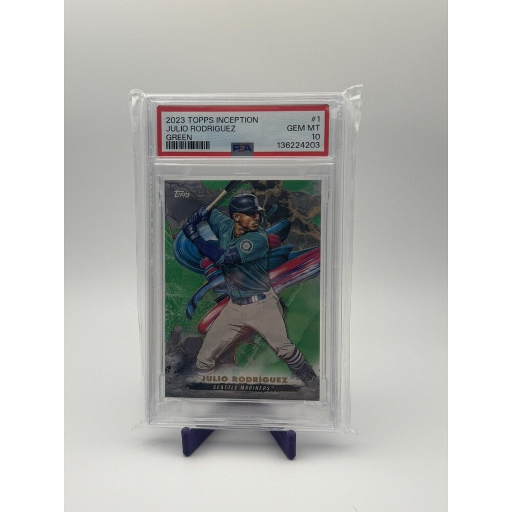 2023 Topps Inception JULIO RODRIGUEZ #1 Green - PSA 9 MINT Seattle Mariners